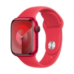 Išmanusis laikrodis Apple Watch Series 9 GPS + Cellular, 41 mm, Raudonos spalvos aliuminio korpusas su raudonos spalvos sportiniu dirželiu - M/L