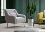 Fotelis Kalune Design Sparnuotoji kėdė Sevilla Armchair - Pilkas