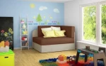 ELTAP Rosa 06 - Vaikiška lovytė - Išlankstoma sofa - Miegama dalis: 73 x 166 cm