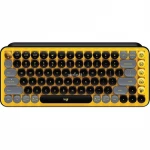 Belaidė mechaninė klaviatūra Logitech POP KEYS, Geltonos spalvos, Išdėstymas: US tarptautinis (Qwerty)