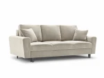 Sofa Micadoni Home Moghan 3S, juoda/smėlio spalvos