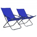 Sulankstomos paplūdimio kėdės, 2vnt., mėlynos