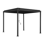 Lauko pavėsinė Home4you Mirador-80, 3x3x2,4 m, pilka