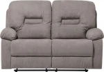 Beliani 2-vietė sofa-lova smėlio spalvos pilka BERGEN