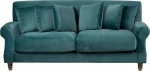 Beliani Velour mėlynas sofa