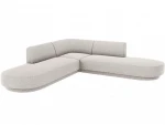 Simetrinė kampinė sofa Micadoni Miley, 220 x 220 x 74, pilka