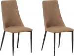 2-ių kėdžių komplektas Beliani Clayton, rudas/juodas
