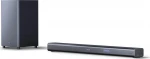 Namų kino sistema „Sharp HT-SBW460 3.1 Soundbar“ su belaidžiu žemųjų dažnių garsiakalbiu ir „Dolby Atmos“, skirta televizoriui virš 40“, HDMI ARC/CEC, Bluetooth, 95 cm, „Juodas“