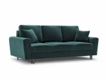 Sofa Micadoni Home Moghan 3S, žalia/juoda
