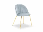 Kėdė Milo Casa Livia, šviesiai mėlynos/auksinės spalvos