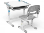 ergo office Ergonomiškas vaikiškas stalas su rankiniu aukščio reguliavimu ir Ergo biuro kėde, mėlyna, max 75kg, ER-418
