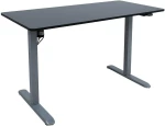 Desk ERGO LIGHT with 1 motor 120x60cm, sidabrinis pilkas/juodas