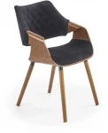 K396 chair, color: walnut / juodas