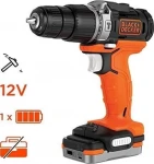 Akumuliatoriaus smūginis suktuvas-gręžtuvas Black&Decker BDCHD12S1-XJ