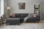 Kalune Design Kampinė sofa Kale Linen Left - Anthracite