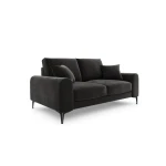 Dvivietė sofa Velvet Larnite, 172x102x90 cm, tamsiai pilka