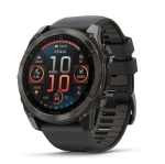 Garmin fēnix® 8 – 51mm AMOLED Sapphire Carbon grey DLC with Black/pebble grey silicone band