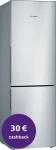 Šaldytuvas Bosch KGV36VLEAS Serie 4 -jääkaappipakastin, teräs