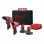 Milwaukee Akumuliatorinis įrankių kompl. M12 FPP2A2-402X 12V (M12 FPD2 ir M12 FID2) 2x4,0Ah Li-Ion