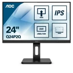 Monitorius AOC Q24P2Q LED ekranas 60,5 cm (23.8") 2560 x 1440 pikseliai Quad HD Juoda