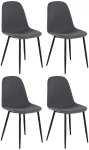 4-ių valgomojo kėdžių komplektas Loft24 Miller, pilkas