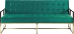 Beliani Žaliasis velour sofa MARSTAL