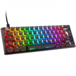Ducky One 3 Aura Juodas Mini klaviatūra žaidimams, RGB LED – MX–Silent–Raudona – DE išdėstymas
