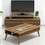 TV staliukas Kalune Design Svetainės baldų rinkinys City - Walnut, Walnut