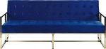 Sofa-lova Beliani Marstal, mėlyna/auksinė