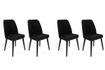 4-ių kėdžių komplektas Kalune Design Tutku 311 V4, juodas
