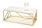 Gold UNIVERSE 2, coffee table, baltas marble / auksinis