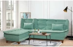 Hanah Home Kampinė sofa-lova Kelebek Köşe Left - Sea Žalias