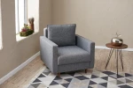 Hanah Home 1 sėdynės sofa Eva - Pilkas