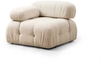 Hanah Home 1 vietos sofa Bubble L1 - Kreminis Bouclette