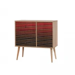 Komoda Kalune Design Dresser 3445, ąžuolo spalvos/raudona