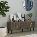 TV staliukas Kalune Design TV stalas Moda - Walnut, Gold