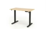 B53 desk with adjustable height, golden oak / juodas