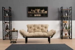 Kalune Design CREAM 2 vietų sofa-lova Nitta - Kreminis