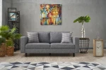 Kalune Design 2 vietų sofa Kale Linen - Pilkas