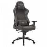 Žaidimų kėdė L33T Elite V4 (Soft Canvas) Gaming Chair, Tamsiai pilka