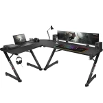 Kampinis žaidimų stalas Huzaro Hero 7.0 Gaming Desk, juodas