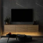 TV staliukas Kalune Design TV stalas Neon Illuminated - Atlantic Pine
