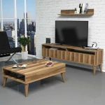 TV staliukas Kalune Design Svetainės baldų komplektas Best - Walnut