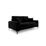 Dvivietė sofa Velvet Larnite, 172x102x90 cm, juodos spalvos