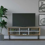 TV staliukas Kalune Design TV stalas Judd - Oak, Baltas