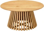 Coffee table SLATTED D80xH40cm, elm