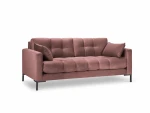 Sofa Micadoni Home Mamaia 3S, rožinė/juoda
