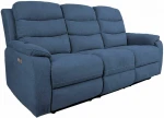 Blue Recliner sofa MIMI 3-seater, electric, mėlynas