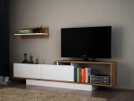 TV staliukas Kalune Design Televizoriaus spintelė Asos - Baltas, Walnut