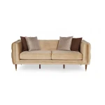 Trivietė sofa Kalune Design Olympus, smėlio spalvos